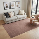 5' X 7' Brown Abstract Washable Area Rug