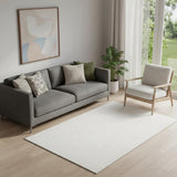 5' X 7' Ivory and Gray Abstract Washable Area Rug