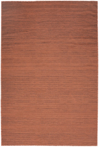 5' X 7' Brick Red Abstract Washable Area Rug