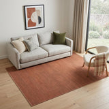 5' X 7' Brick Red Abstract Washable Area Rug
