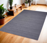 4' X 6' Navy Blue Abstract Washable Area Rug