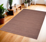 4' X 6' Brown Abstract Washable Area Rug