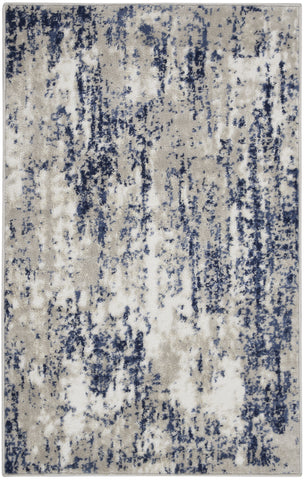 3' X 4' Ivory Abstract Area Rug