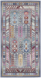 2' X 4' Ivory Gray And Red Floral Distressed Area Rug