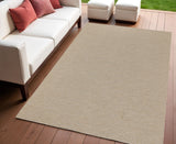 4' X 6' Natural And Light Brown Geometric Indoor Outdoor Area Rug