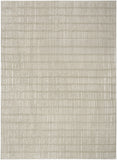 8' X 10' Ivory and Gray Geometric Area Rug