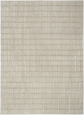 8' X 10' Ivory and Gray Geometric Area Rug