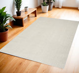 4' X 6' Ivory and Gray Geometric Area Rug