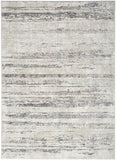 4' X 6' Cream and Gray Abstract Non Skid Area Rug