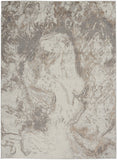 4' X 6' Ivory and Gray Abstract Non Skid Area Rug