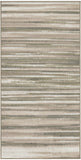 2' X 4' Ivory Green and Gray Striped Area Rug