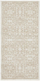 2' X 4' Beige and Ivory Floral Area Rug