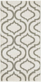 2' X 4' Ivory and Green Trellis Area Rug