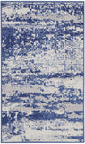 3' X 5' Ivory and Navy Blue Abstract Area Rug