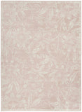 4' X 6' Pink and Ivory Floral Distressed Area Rug