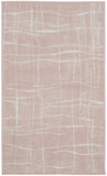 3' X 5' Pink and Ivory Abstract Geometric Area Rug
