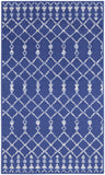 3' X 5' Navy Blue and Ivory Geometric Area Rug