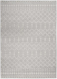 4' X 6' Gray and Ivory Geometric Area Rug