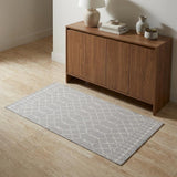 3' X 5' Gray and Ivory Geometric Area Rug
