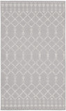 3' X 5' Gray and Ivory Geometric Area Rug