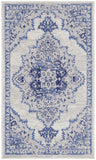 3' X 5' Ivory and Blue Medallion Area Rug