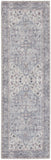 12' Ivory And Black Floral Distressed Runner Rug