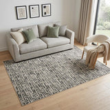 5' X 7' Gray Geometric Distressed Area Rug