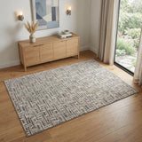 4' X 6' Gray Geometric Distressed Area Rug