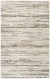 4' X 6' Cream Abstract Distressed Area Rug