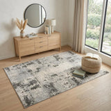 4' X 6' Cream Abstract Area Rug