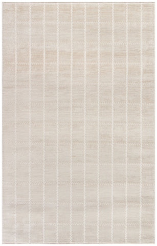 4' X 6' Cream Geometric Area Rug