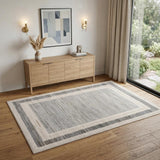 4' X 6' Gray Geometric Area Rug