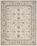 5' X 7' Cream Floral Distressed Area Rug
