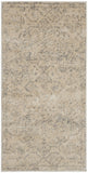 2' X 4' Beige And Gray Oriental Distressed Area Rug
