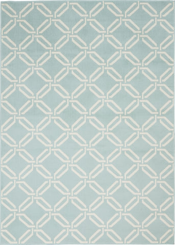4' X 6' Beige and Green Trellis Area Rug