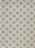 4' X 6' Gray and Beige Trellis Area Rug