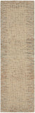 8' Beige and Tan Wool Abstract Runner Rug