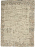 5' X 7' Beige and Tan Wool Abstract Area Rug