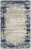 3' X 4' Blue and Gray Abstract Area Rug
