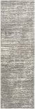 8' Ivory and Gray Abstract Runner Rug