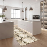 8' Taupe Wool Runner Rug