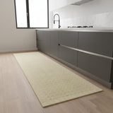 8' Ivory Wool Runner Rug