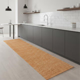 8' Orange Wool Runner Rug