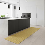 8' Yellow Wool Runner Rug