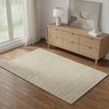 4' X 6' Taupe Wool Area Rug
