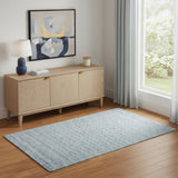4' X 6' Denim Blue Wool Area Rug