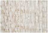 8' X 11' Beige Ivory And Off White Abstract Washable Area Rug
