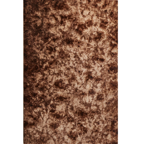 7' X 10' Brown and Bronze FauX Fur Shag Non Skid Area Rug