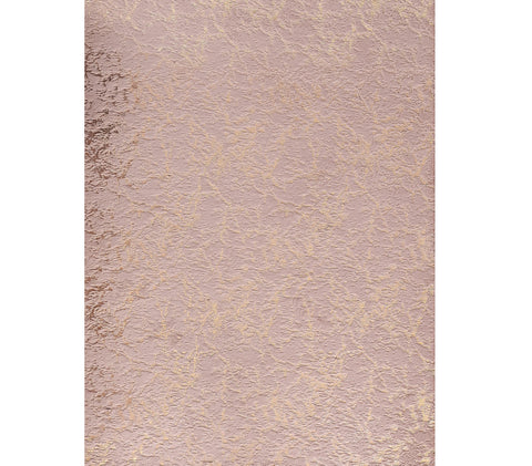 4' X 6' Pink and Gold Faux Fur Abstract Shag Non Skid Area Rug