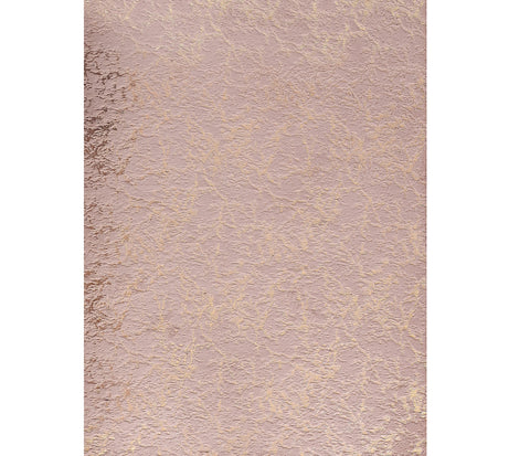 5' X 7' Pink and Gold Faux Fur Abstract Shag Non Skid Area Rug